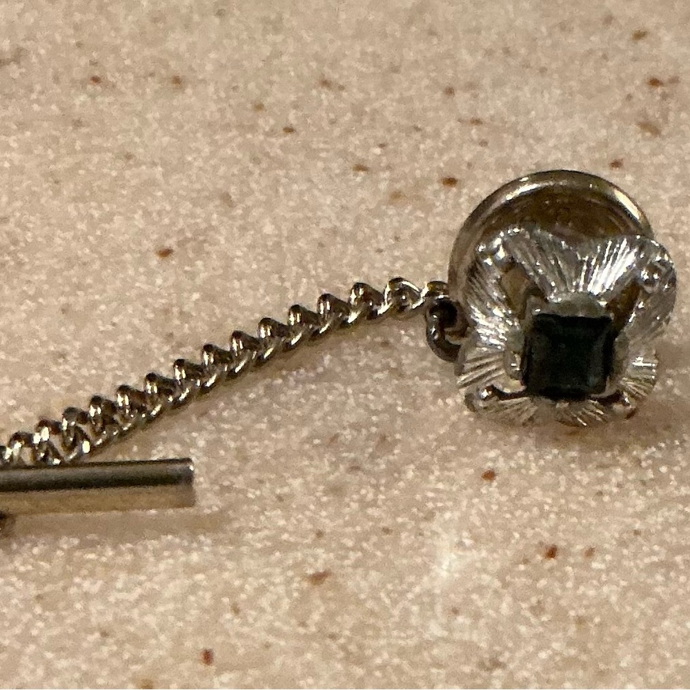 Silver and Black Men's Jewelry Accessory